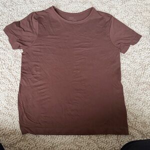 SKIMS Short Sleeve Crewneck Tee - Chocolate Brown